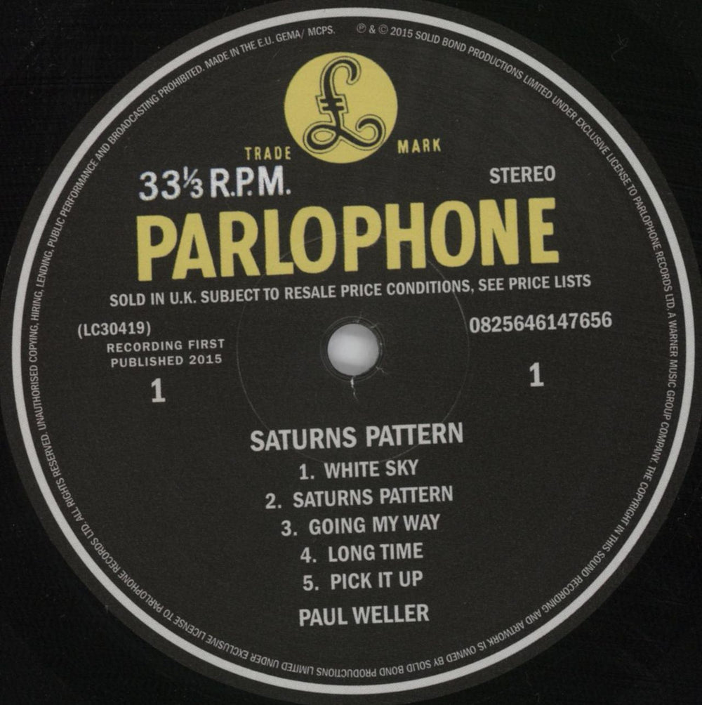 Paul Weller Saturns Pattern - 180gm UK vinyl LP album (LP record) WELLPSA798227