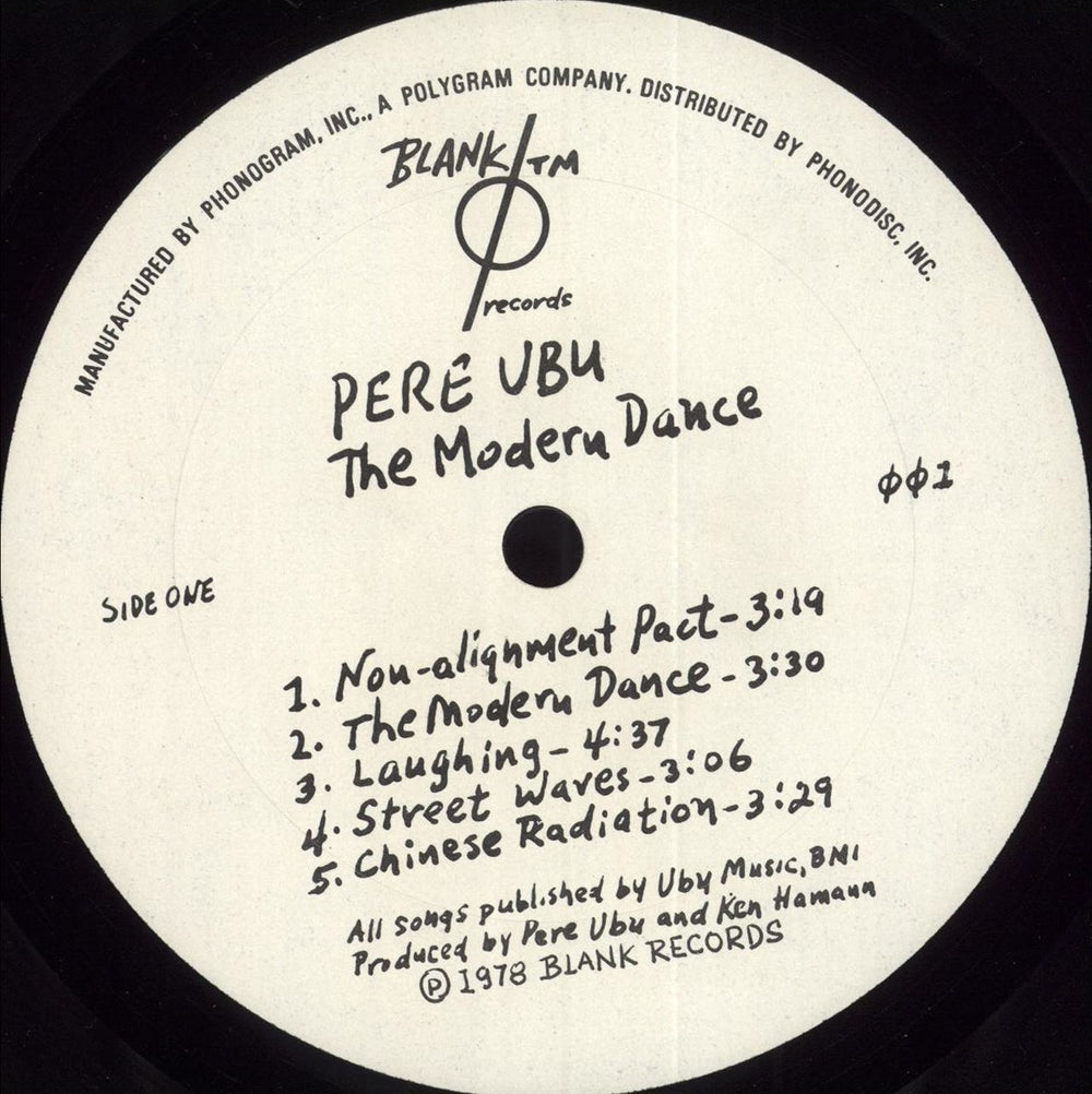 Pere Ubu The Modern Dance US vinyl LP album (LP record) UBULPTH713155