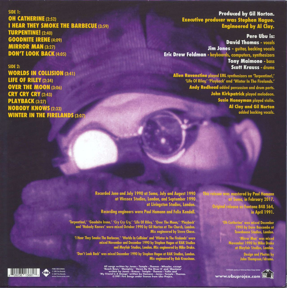 Pere Ubu Worlds In Collision UK vinyl LP album (LP record) 042284856416