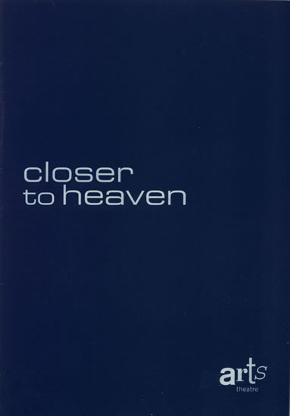 Pet Shop Boys Closer To Heaven UK tour programme THEATRE PROGRAMME