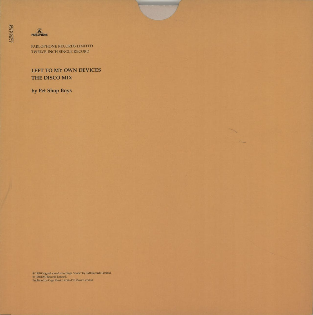 Pet Shop Boys Left To My Own Devices - Double Sleeve UK 12" vinyl single (12 inch record / Maxi-single) 12RS6198