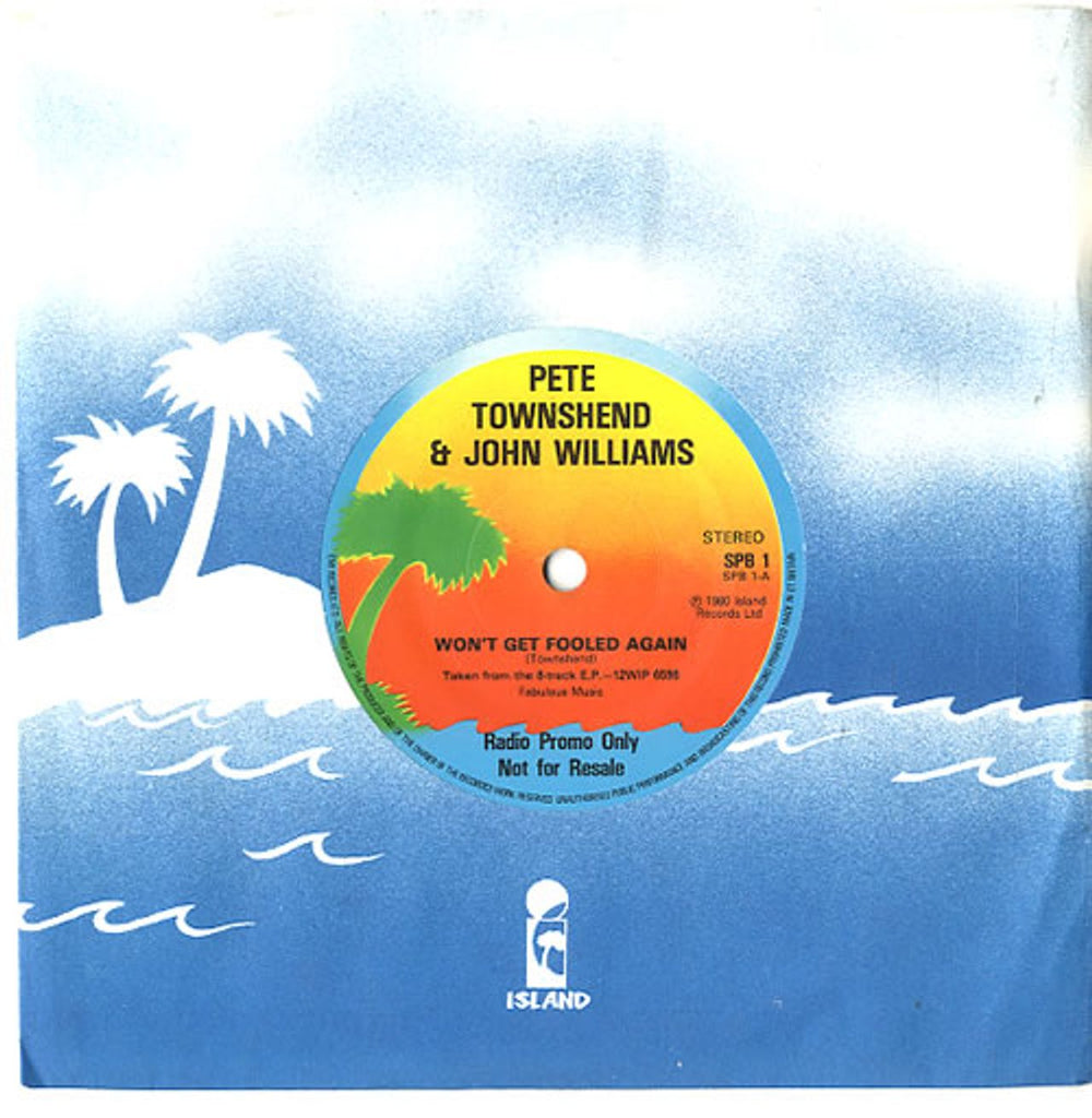 Pete Townshend Won't Get Fooled Again UK Promo 7" vinyl single (7 inch record / 45) SPB1