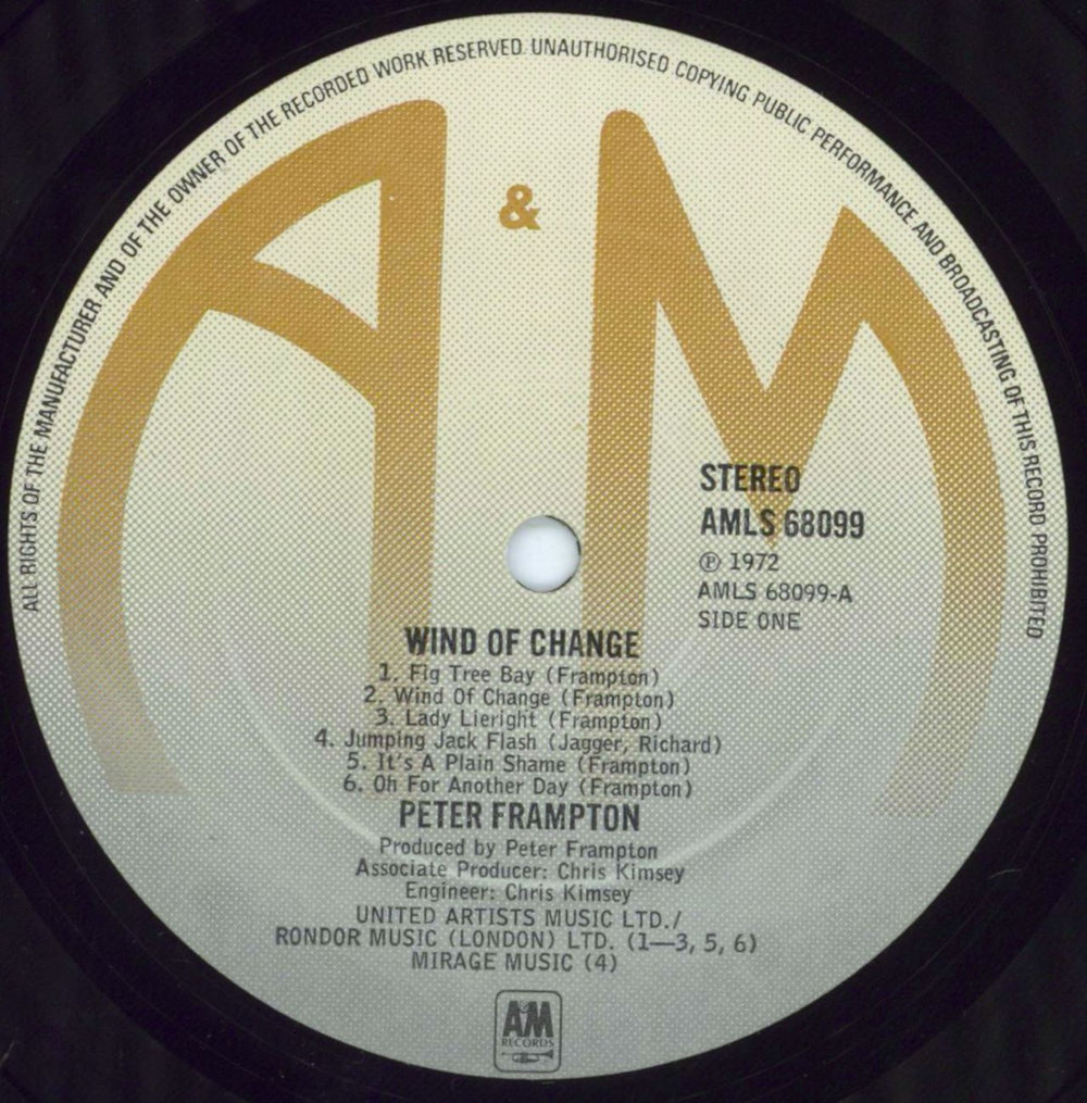 Peter Frampton Wind Of Change - Reissue UK vinyl LP album (LP record) PFRLPWI804585