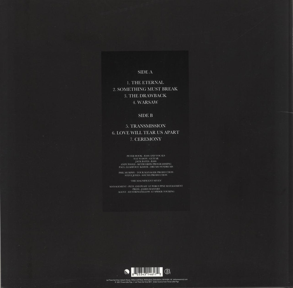Peter Hook Unknown Pleasures Tour 2012 Live In Leeds Volumes One, Two & Three UK 3-LP vinyl record set (Triple LP Album) Record Store Day Audiophile Deleted