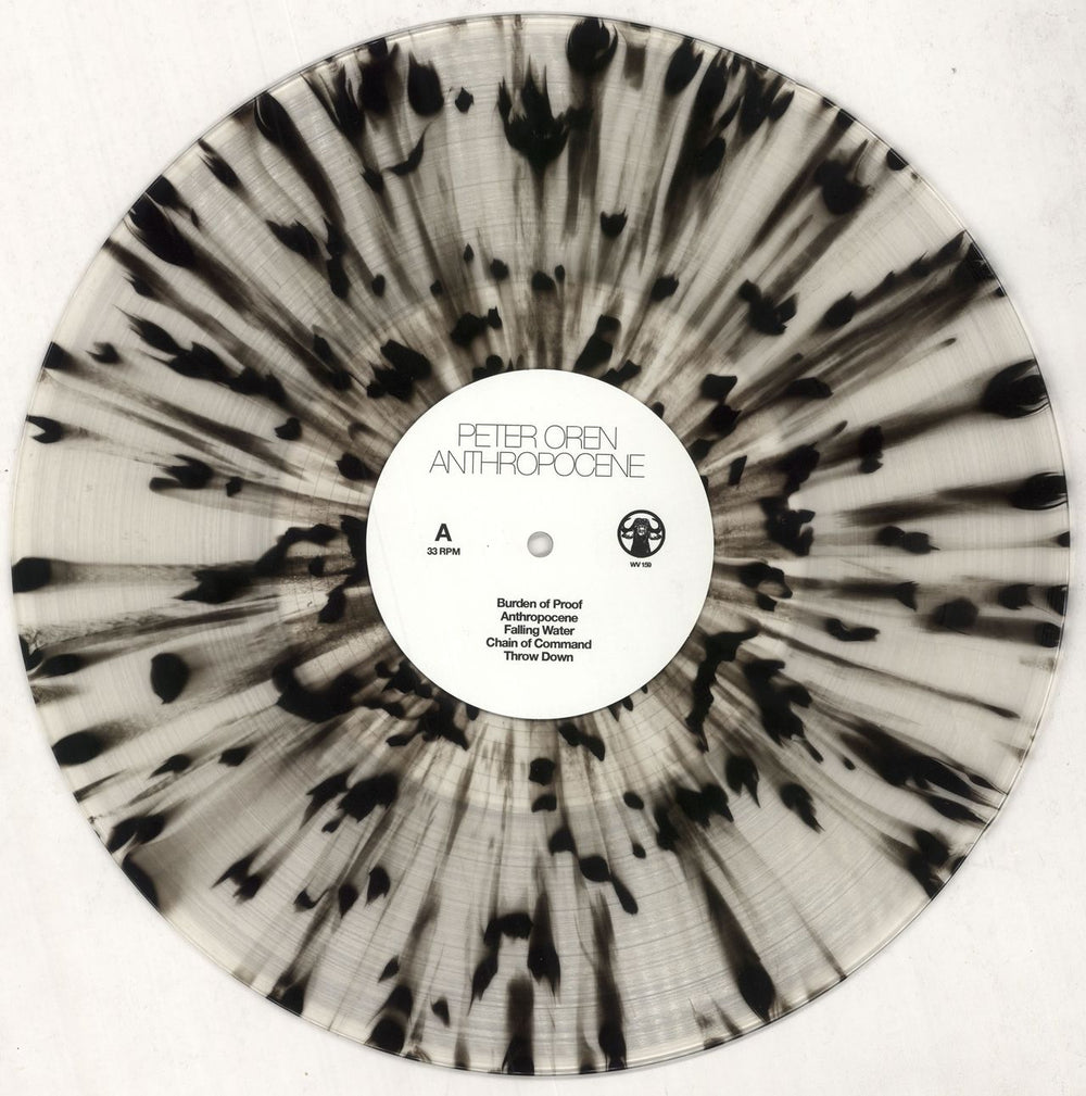 Peter Oren Anthropocene - Clear & Black Vinyl + Autographed US vinyl LP album (LP record) 1GXLPAN748405