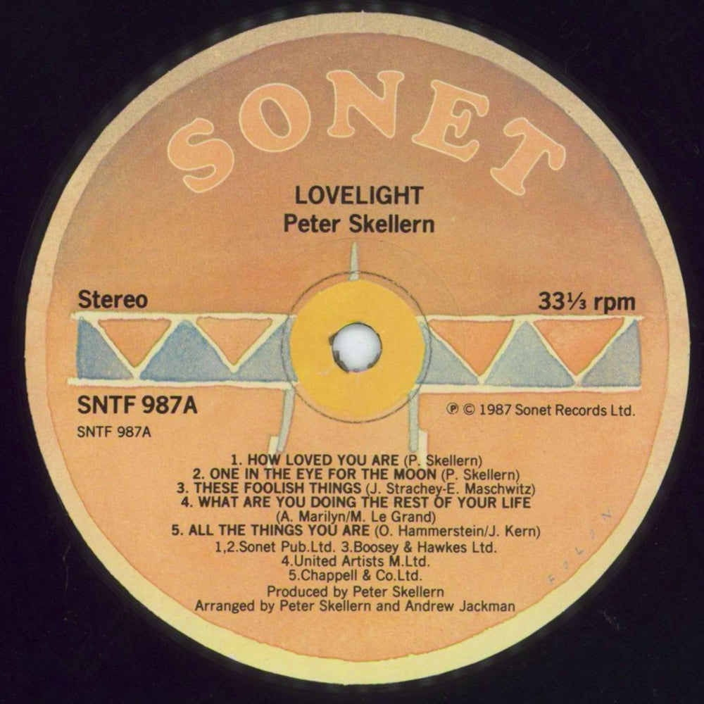 Peter Skellern Lovelight UK vinyl LP album (LP record) RSKLPLO550305