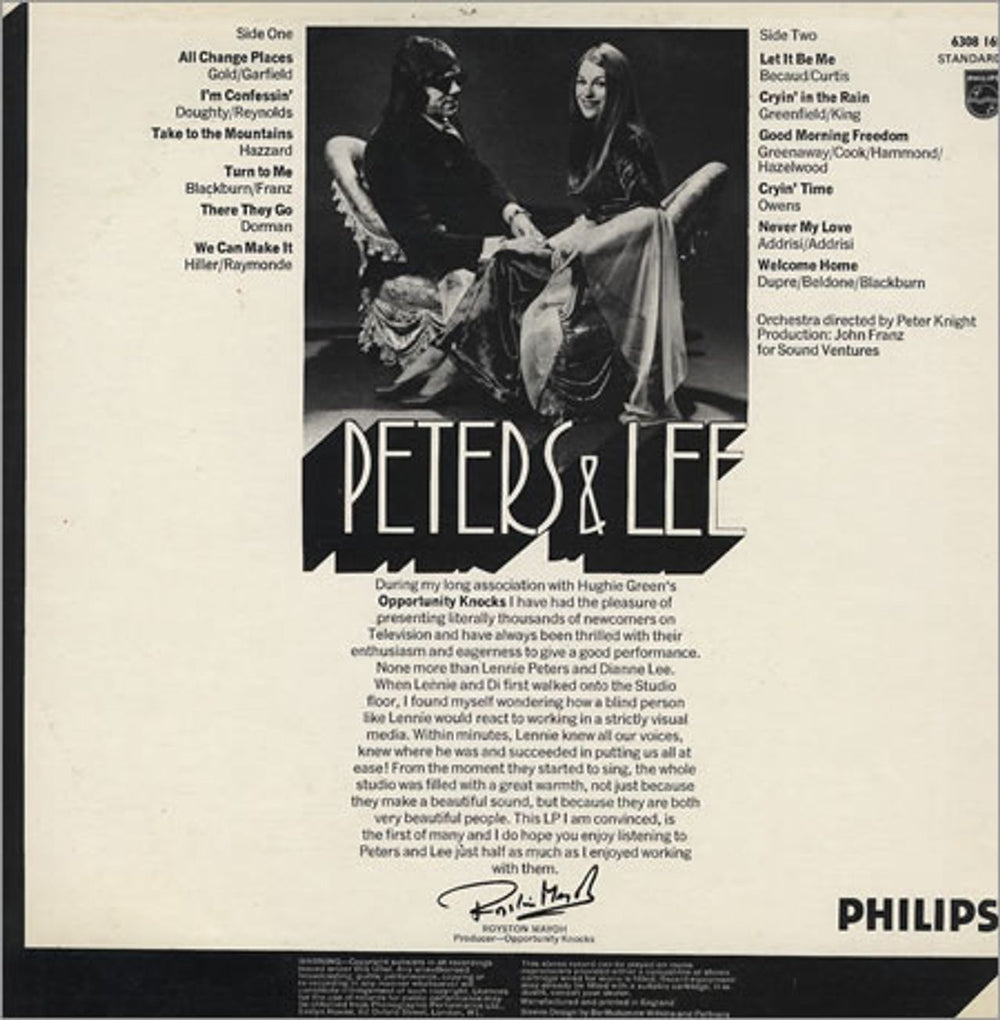 Peters & Lee We Can Make It UK vinyl LP album (LP record) P&LLPWE238213