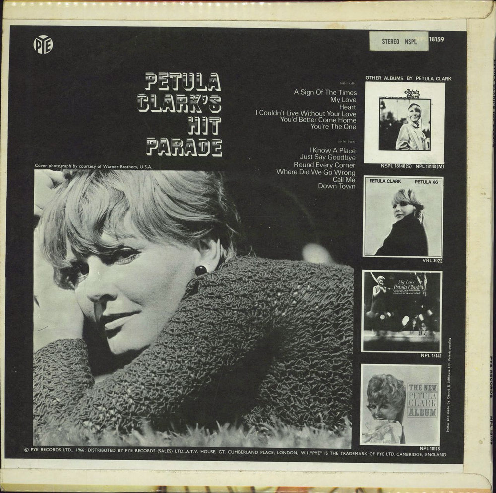 Petula Clark Petula Clark's Hit Parade UK vinyl LP album (LP record)