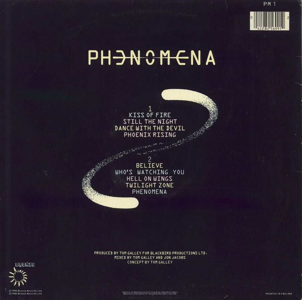 Phenomena Phenomena + Booklet - EX UK vinyl LP album (LP record) 042282569912