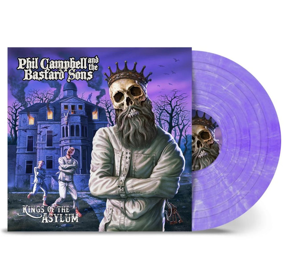 Phil Campbell And The Bastard Sons King Of The Asylum - White & Purple Vinyl - Sealed UK vinyl LP album (LP record) NBR69645