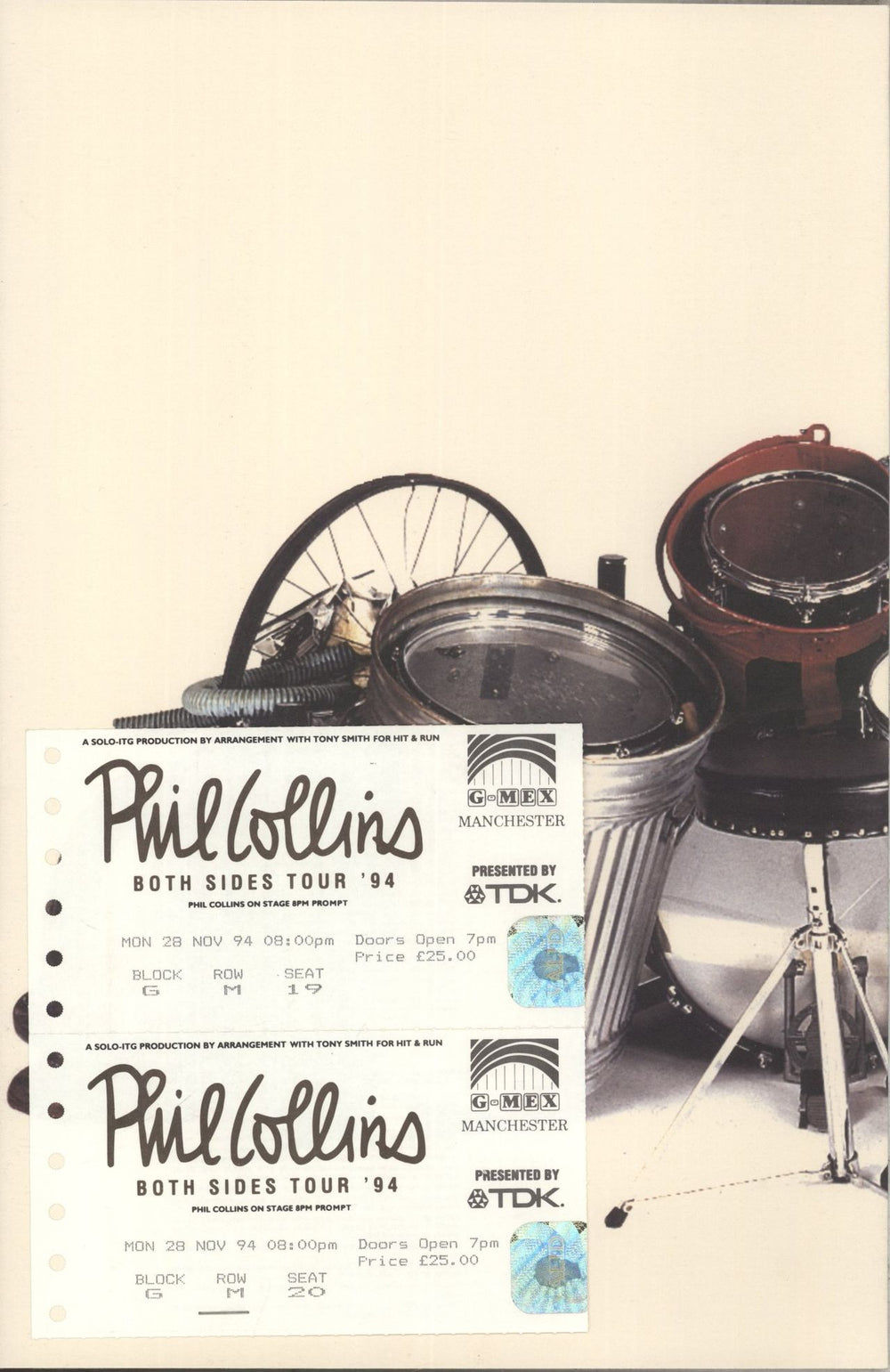 Phil Collins Both Sides Tour '94 + Ticket stubs UK tour programme COLTRBO740844