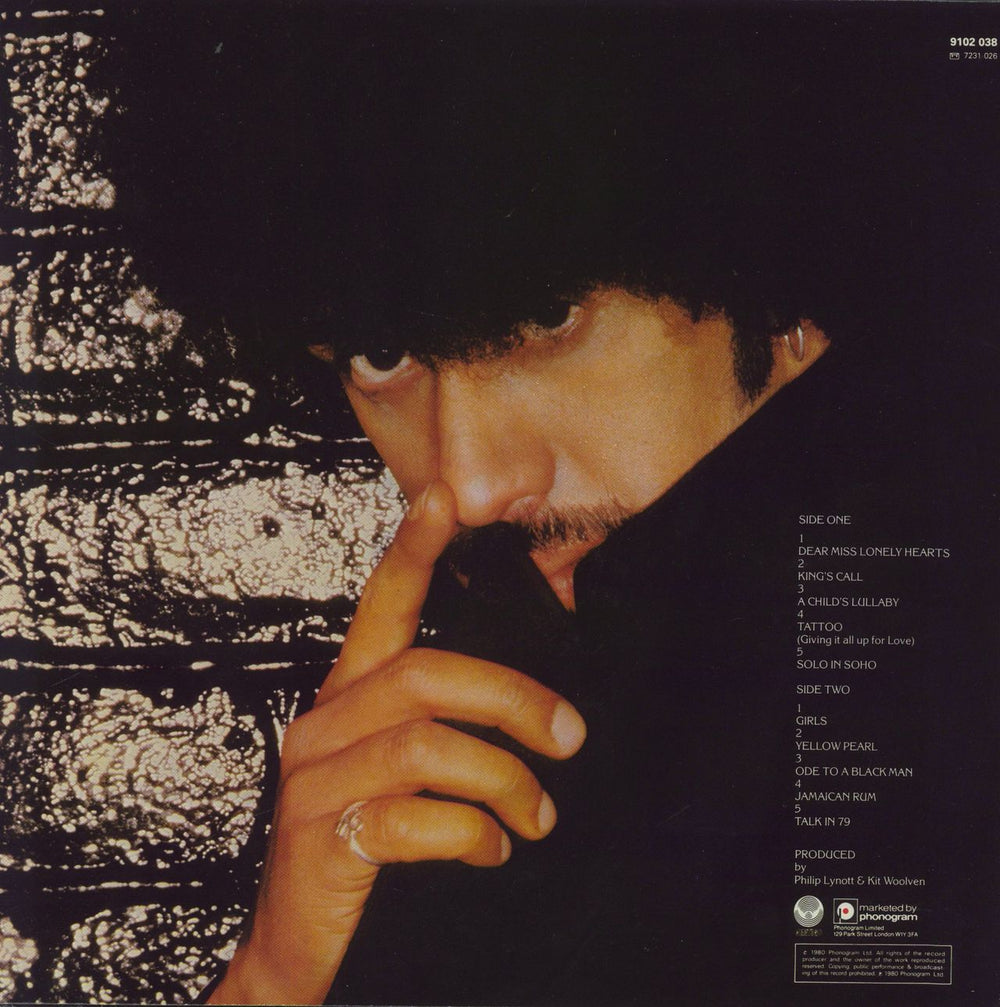 Phil Lynott Solo In Soho - 1st Issue - Near Mint UK vinyl LP album (LP record)