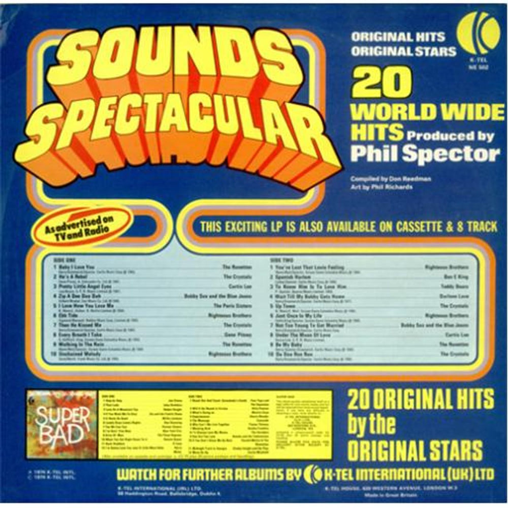 Phil Spector Sounds Spectacular UK vinyl LP album (LP record) PSPLPSO293695