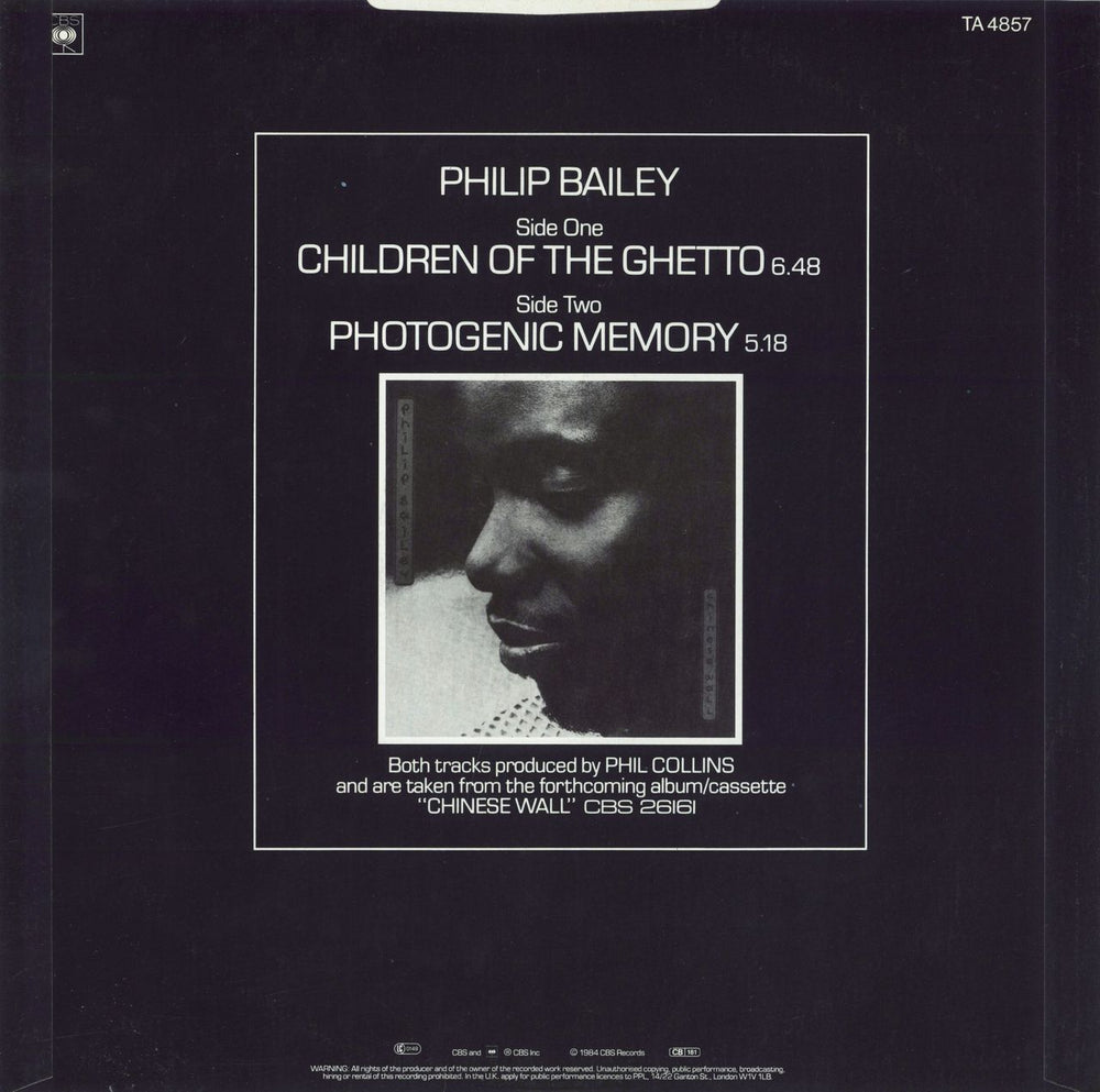 Philip Bailey Children Of The Ghetto UK 12" vinyl single (12 inch record / Maxi-single)