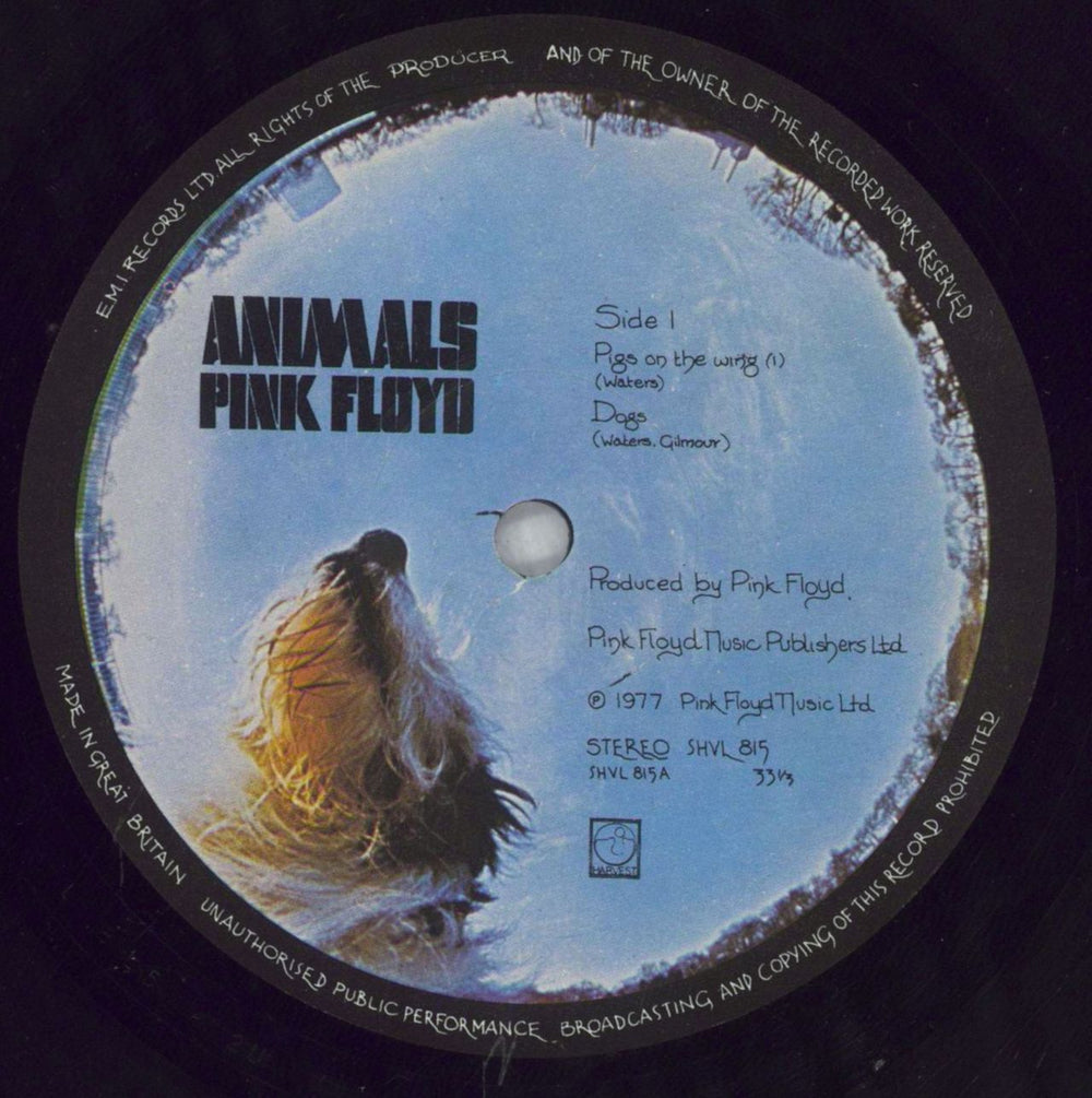 Pink Floyd Animals - 1st EX A2/B2 UK vinyl LP album (LP record) PINLPAN825311