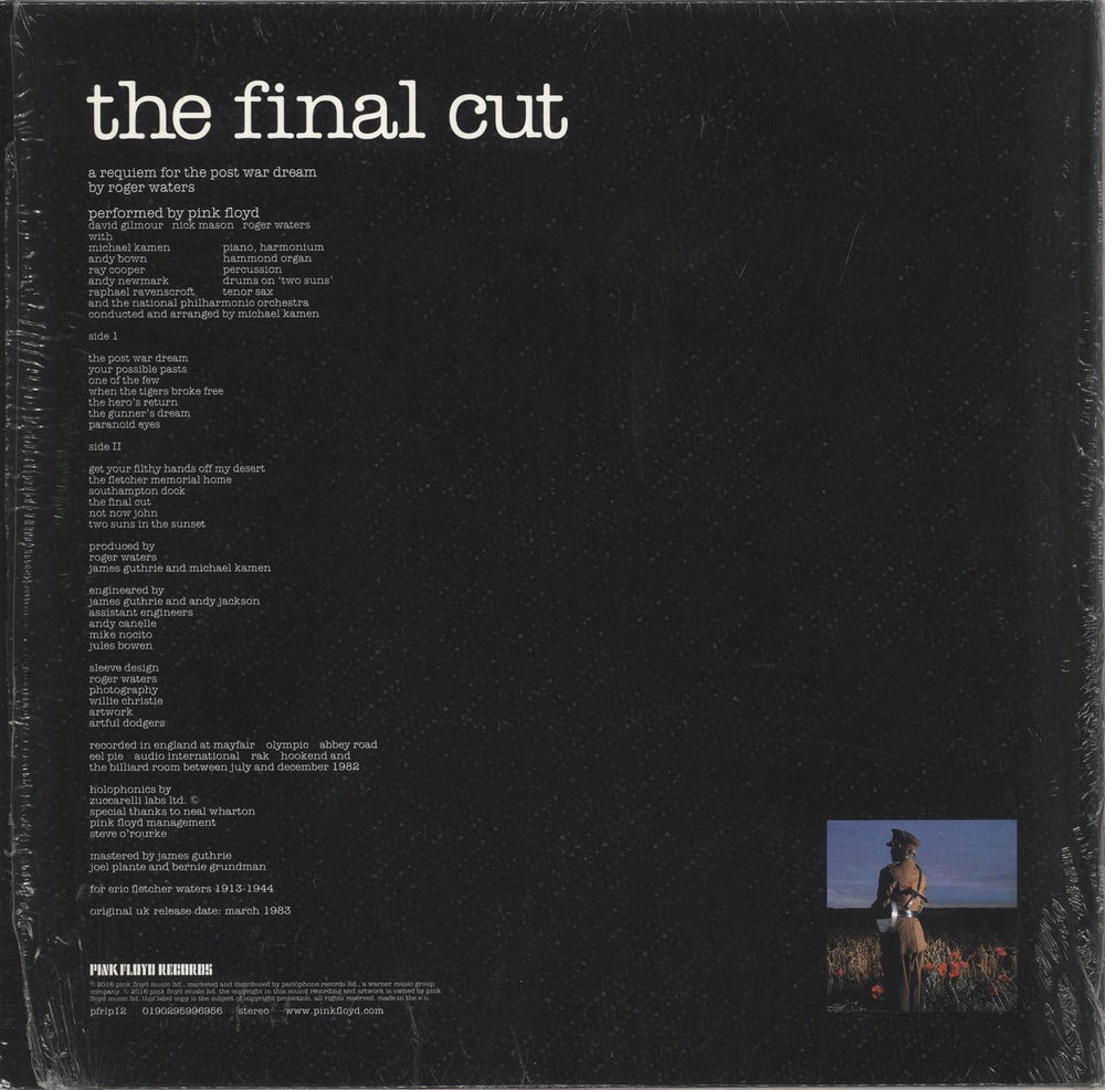 Pink Floyd The Final Cut: Remastered - 180 Gram + Shrink UK vinyl LP album (LP record)