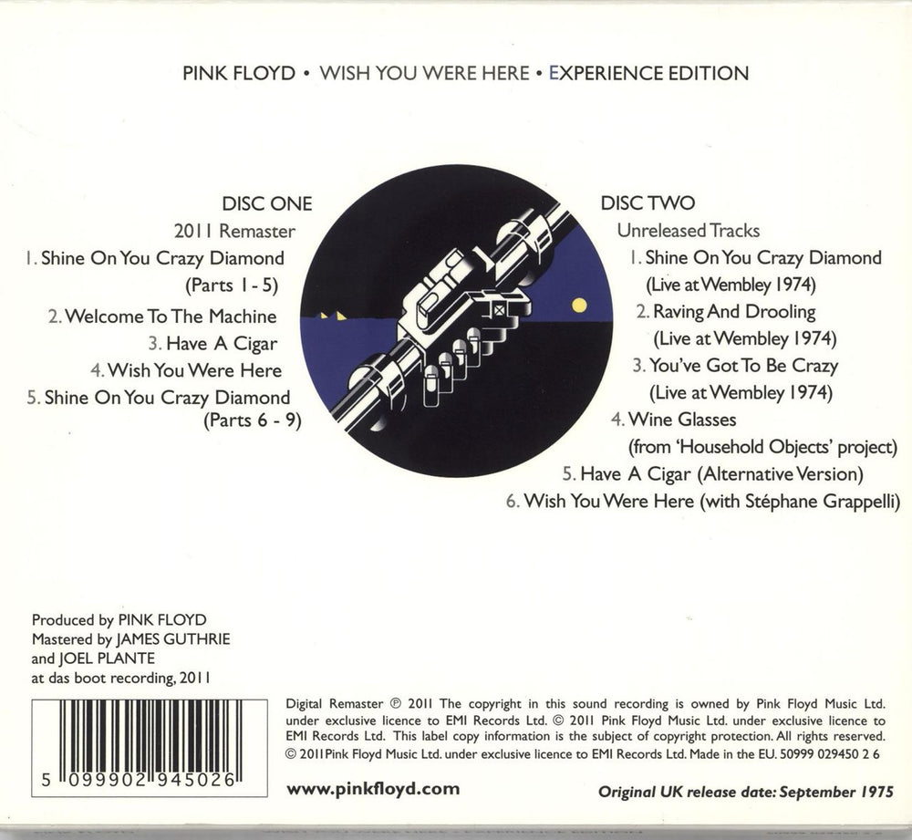 Pink Floyd Wish You Were Here: Experience Edition UK CD album (CDLP) 5099902945026