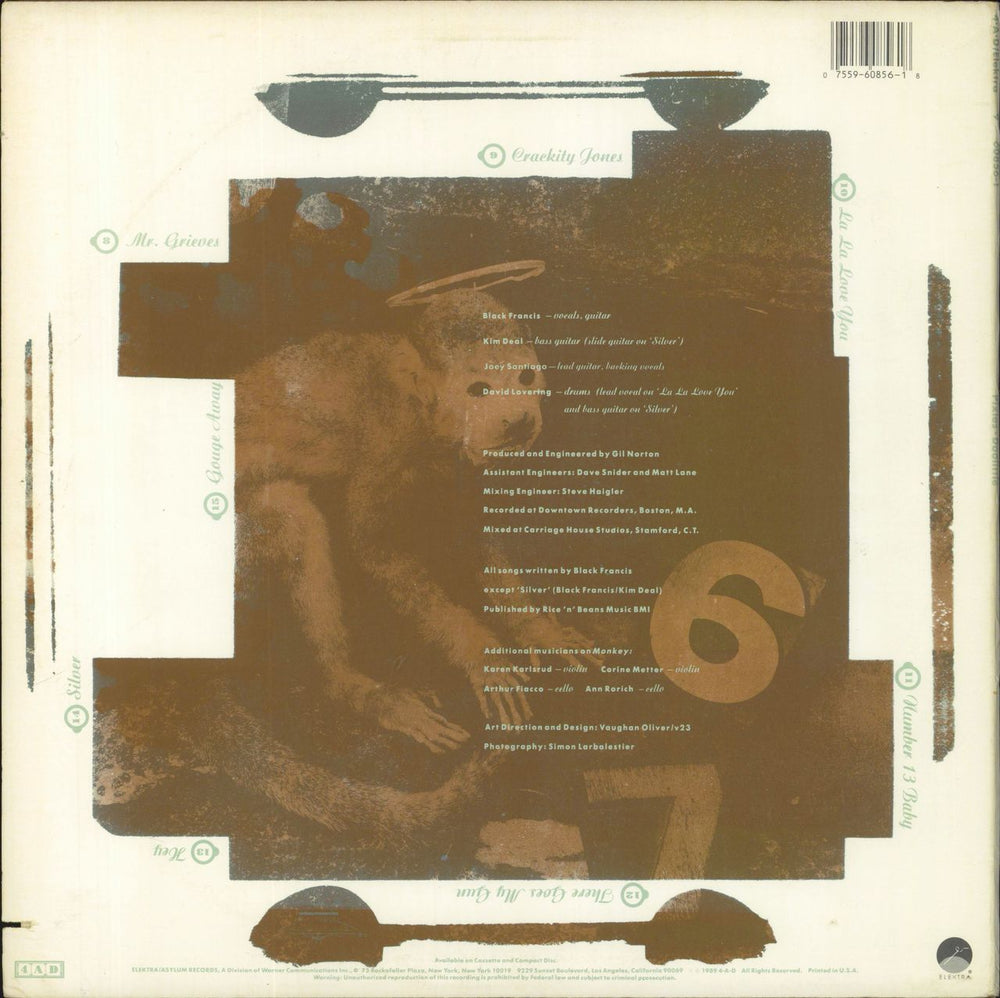 Pixies Doolittle US vinyl LP album (LP record) 075596085618