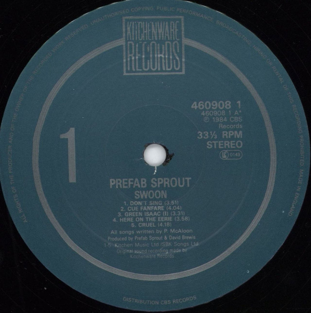 Prefab Sprout Swoon - 2nd - Gold promo stamped UK vinyl LP album (LP record) PRELPSW784138