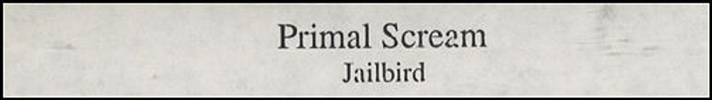 Primal Scream Jailbird UK Promo video (VHS or PAL or NTSC) PROMO VIDEO