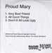 Proud Mary The Same Old Blues - Sampler UK Promo CD-R acetate CD-R ACETATE