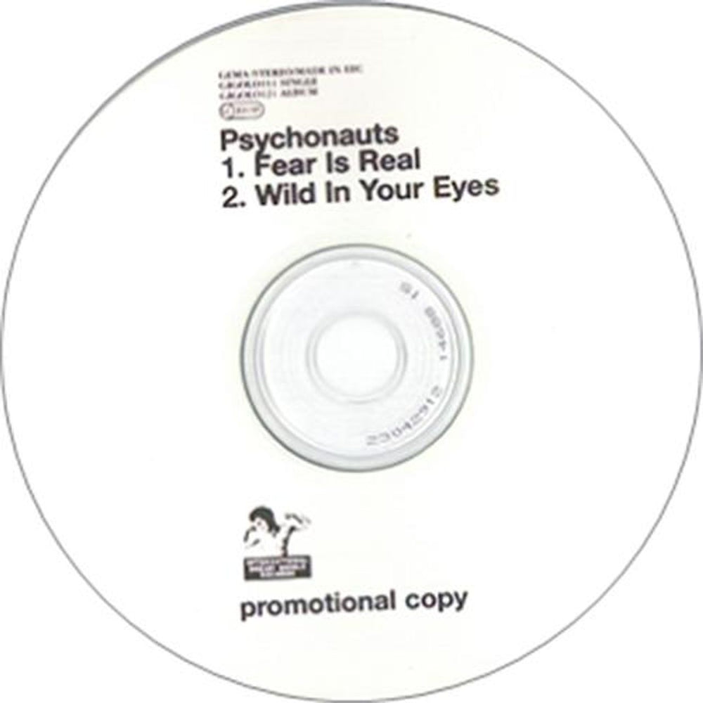 Psychonauts Fear Is Real UK Promo CD-R acetate CD-R ACETATE