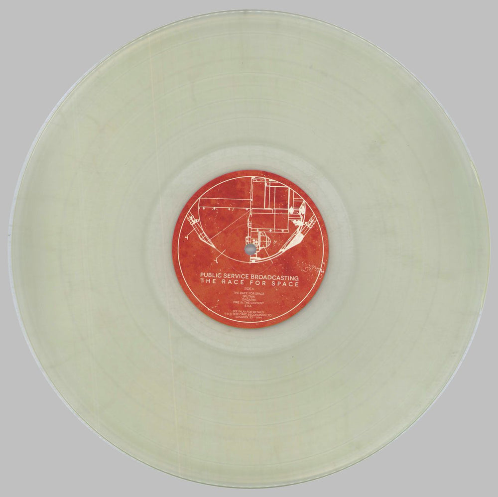 Public Service Broadcasting The Race For Space - Clear Vinyl UK vinyl LP album (LP record) P9BLPTH822236