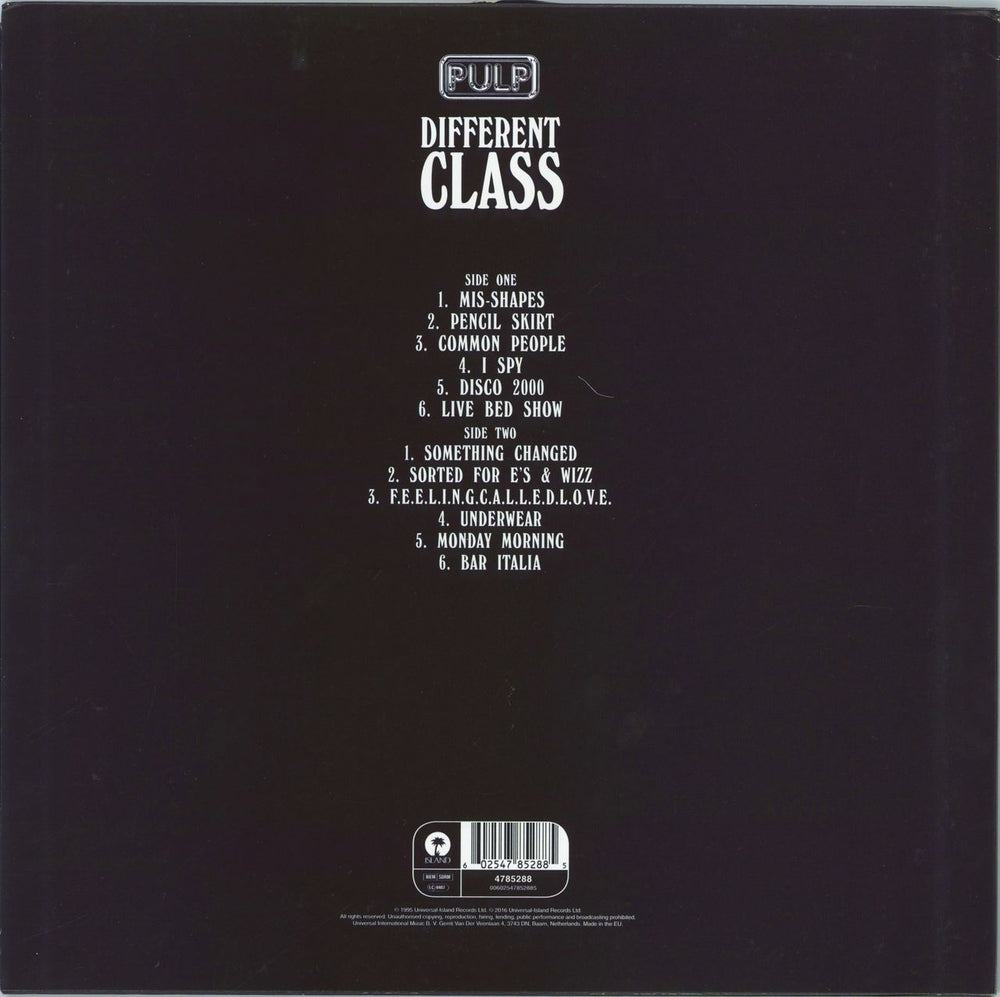 Pulp Different Class - 180gm - EX UK vinyl LP album (LP record) 602547852885