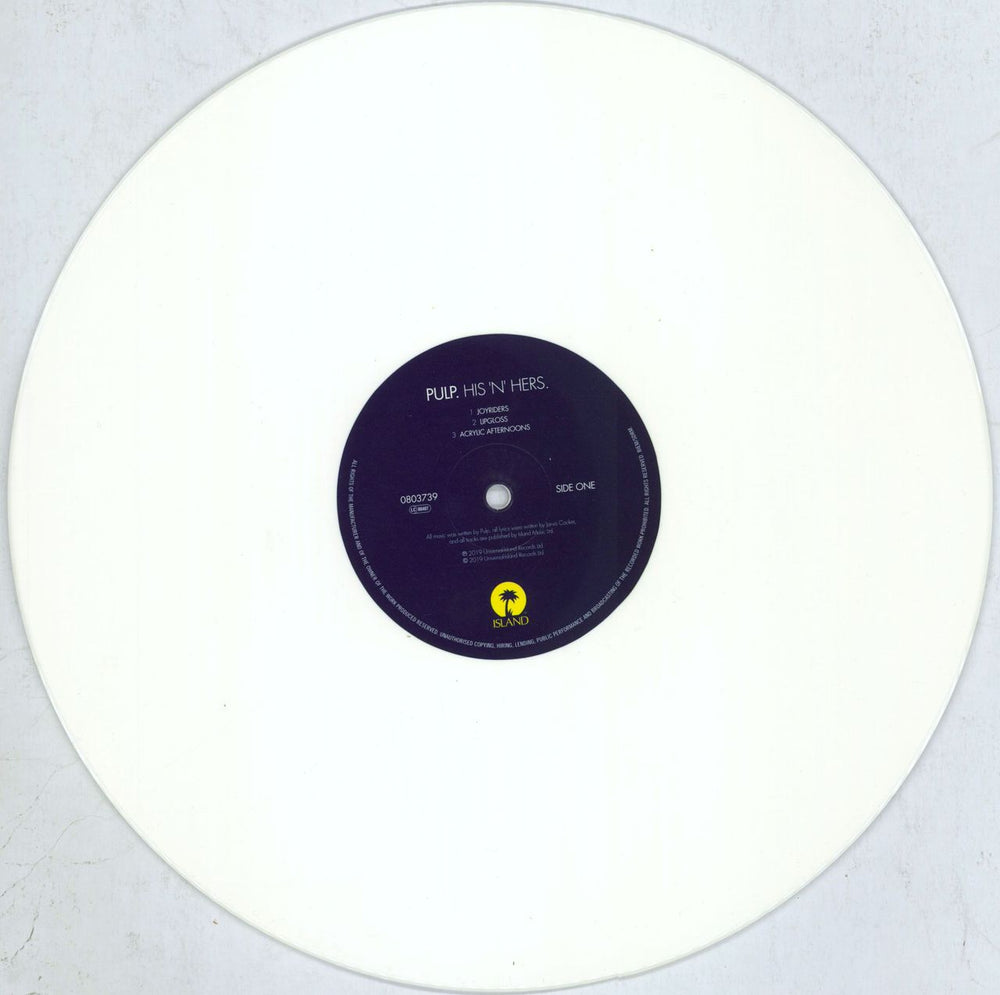 Pulp His 'N' Hers - White Vinyl Dutch 2-LP vinyl record set (Double LP Album) PUL2LHI817926