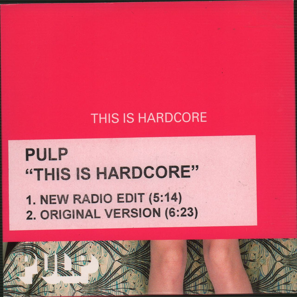 Pulp This Is Hardcore UK Promo CD single (CD5 / 5") CIDDJ695