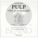 Pulp This Is Hardcore US Promo CD-R acetate CD-R