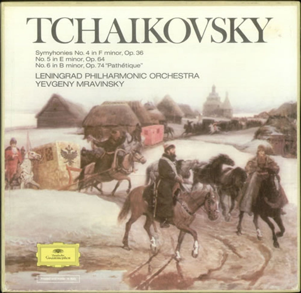 Pyotr Ilyich Tchaikovsky Symphonies Nos 4, 5 & 6 'Pathetique' Italian 3-LP vinyl record set (Triple LP Album) 2721085