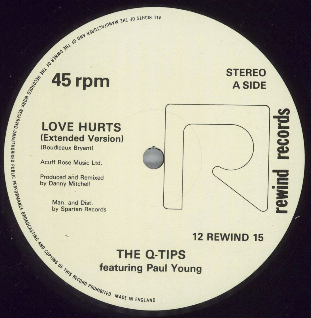 Q-Tips Love Hurts UK 12" vinyl single (12 inch record / Maxi-single) 12REWIND15