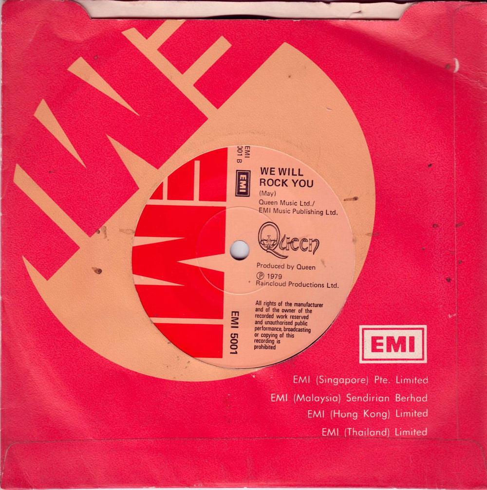 Queen Crazy Little Thing Called Love Hong Kong 7" vinyl single (7 inch record / 45) QUE07CR785954