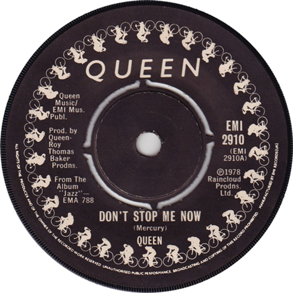 Queen Don't Stop Me Now UK 7" vinyl single (7 inch record / 45) EMI2910