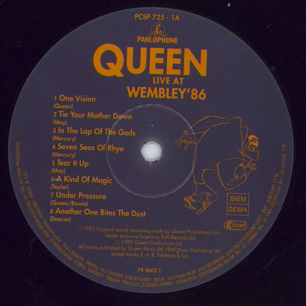 Queen Live At Wembley '86 - Hype Stickered UK 2-LP vinyl record set (Double LP Album) QUE2LLI830298