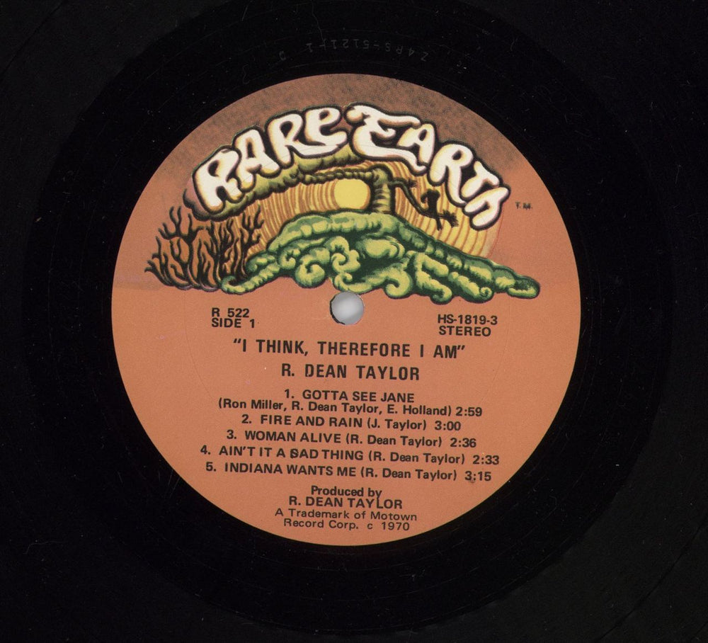 R. Dean Taylor I Think Therefore I Am US vinyl LP album (LP record)