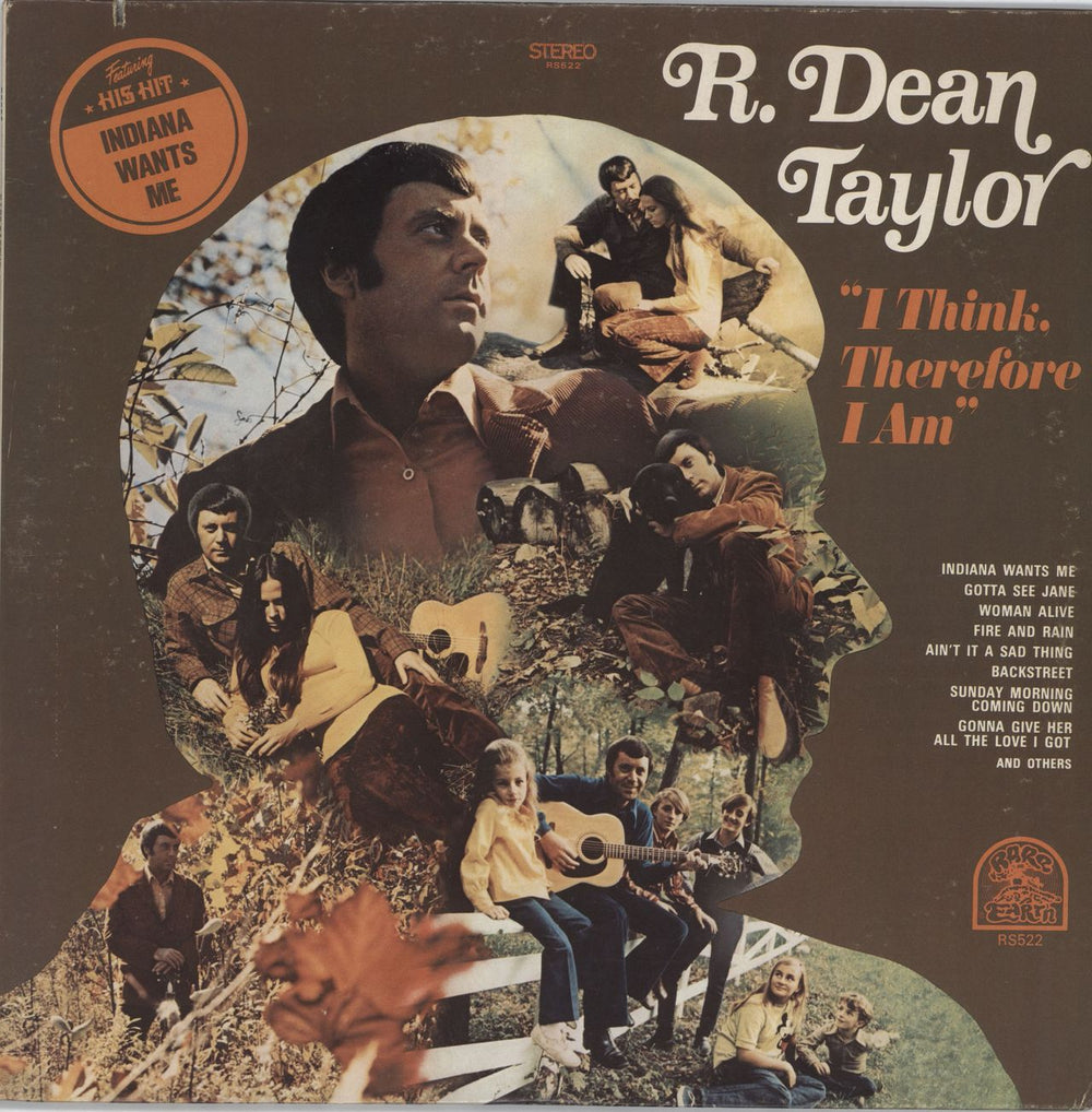 R. Dean Taylor I Think Therefore I Am US vinyl LP album (LP record) RS522