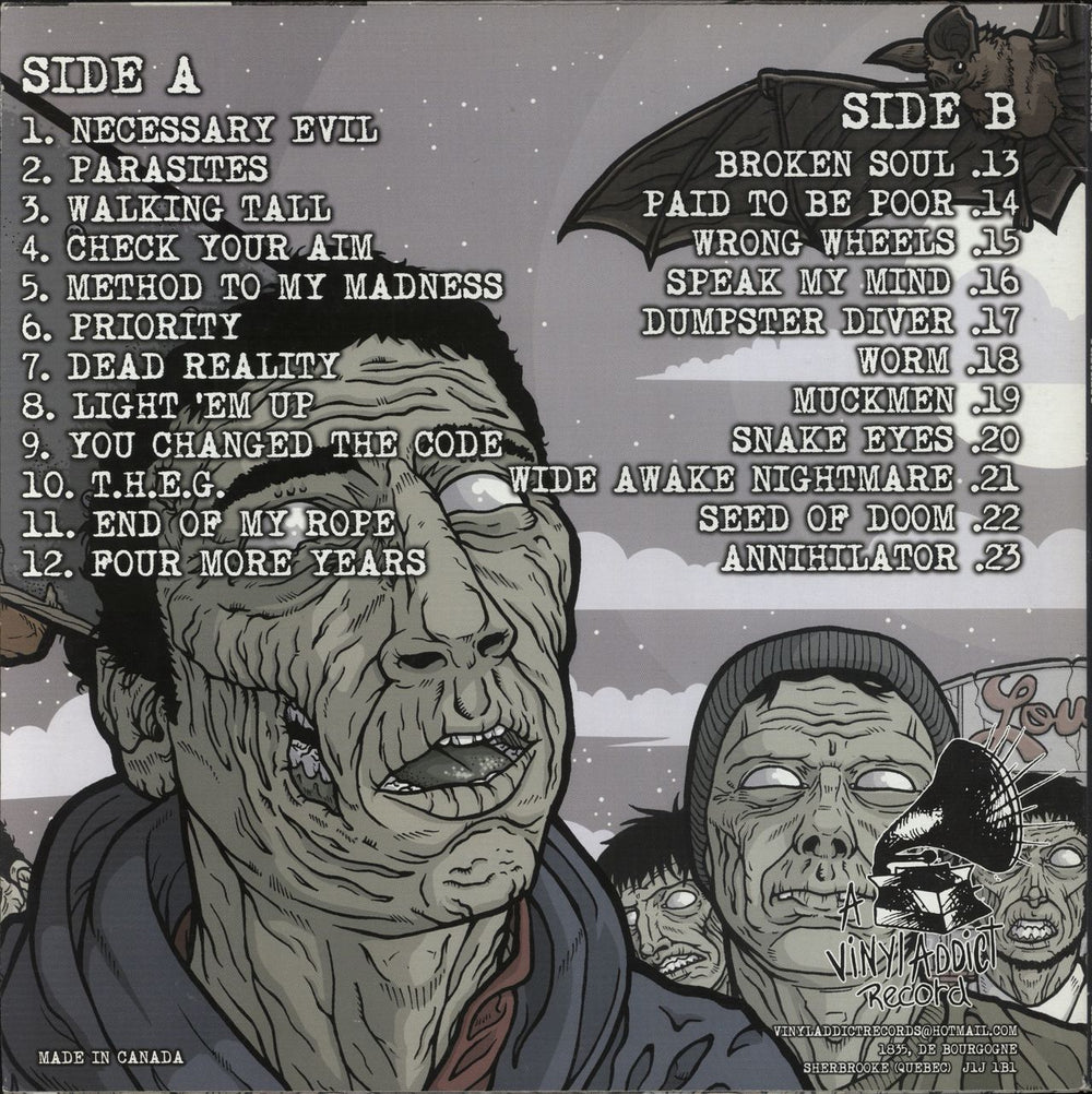 Radical Attack Priority - Clear vinyl Canadian vinyl LP album (LP record) 075992615013