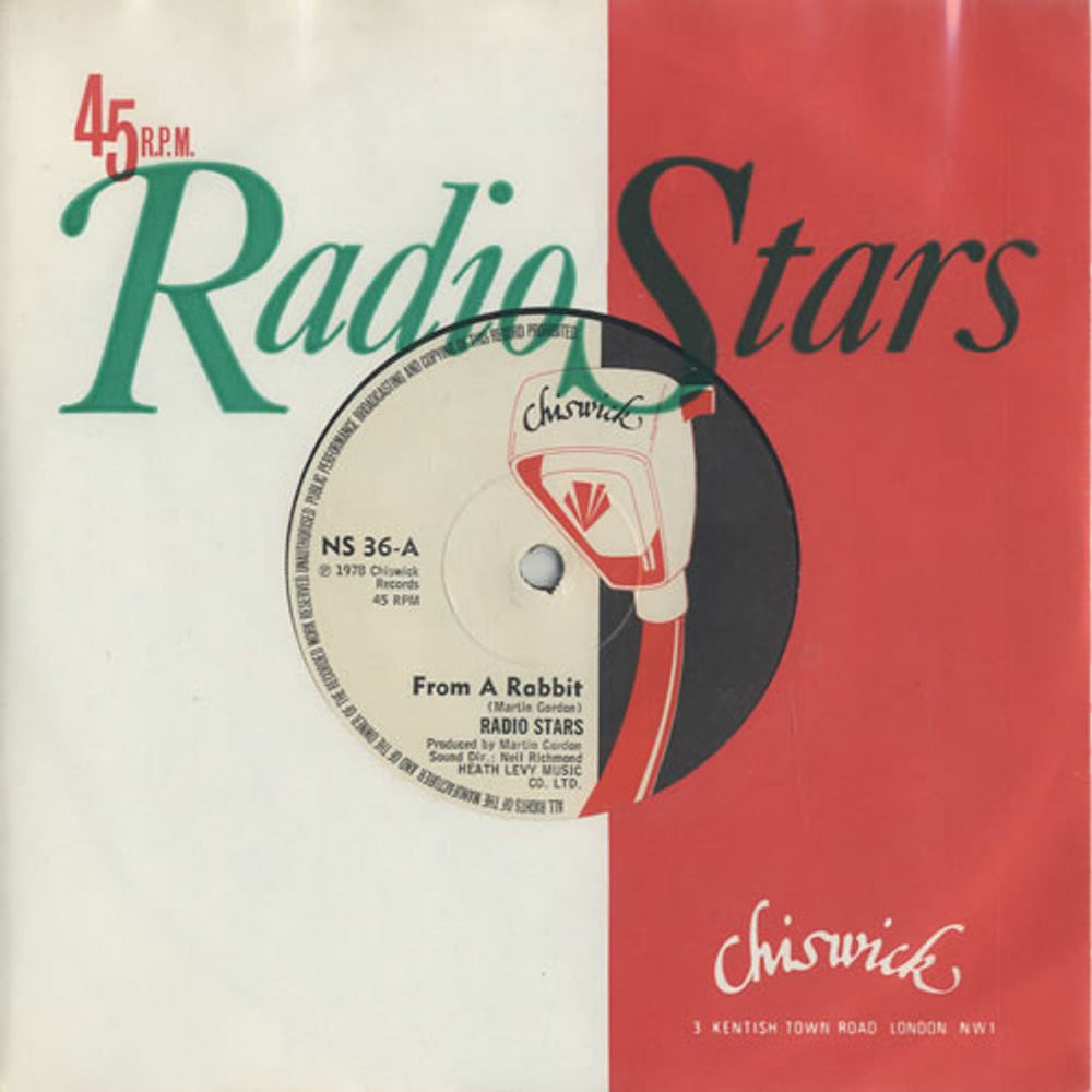 Radio Stars From A Rabbit - Printed Poly Outer UK 7" vinyl single (7 inch record / 45) NS36