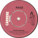 Rage (UK Rock) Never Before UK 7" vinyl single (7 inch record / 45) CAR291