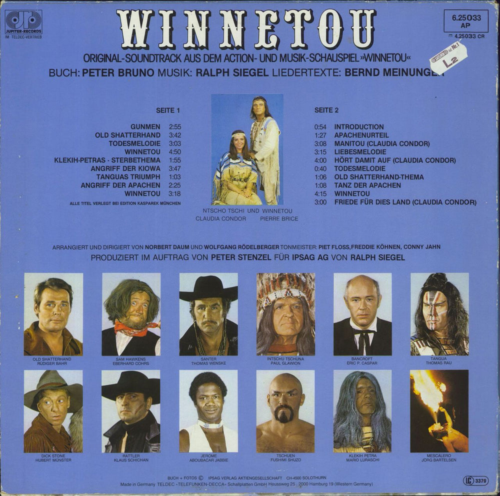 Ralph Siegel Winnetou German vinyl LP album (LP record)