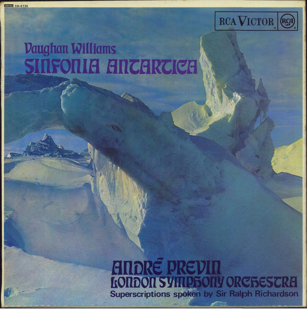 Ralph Vaughan Williams Vaughan Williams: Sinfonia Antartica UK vinyl LP album (LP record) SB-6735