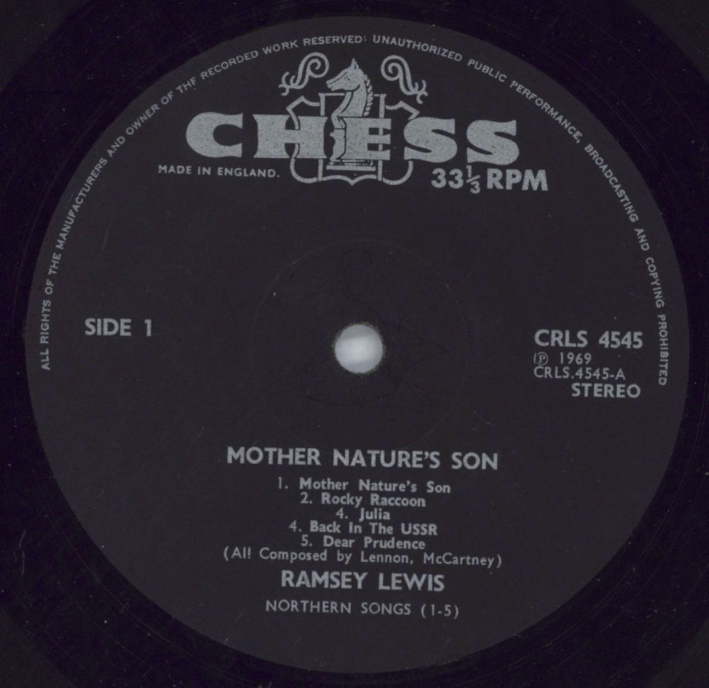 Ramsey Lewis Mother Nature's Son UK vinyl LP album (LP record) RB8LPMO821083