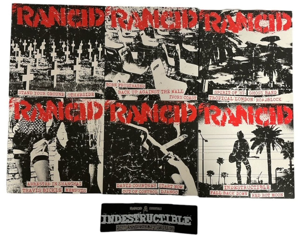 Rancid Indestructible - 6 x 7" Red Vinyl Set US 7" vinyl single (7 inch record / 45) PPR066