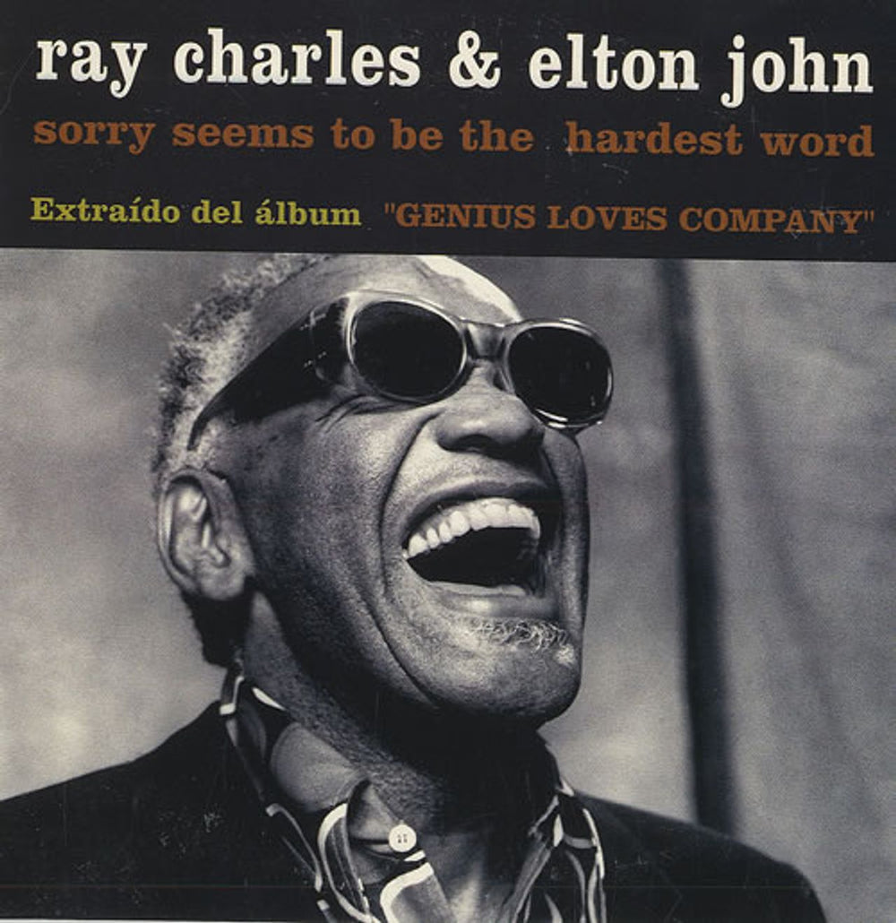 Ray Charles Sorry Seems To Be The Hardest Word Spanish Promo CD single (CD5 / 5") 20092004