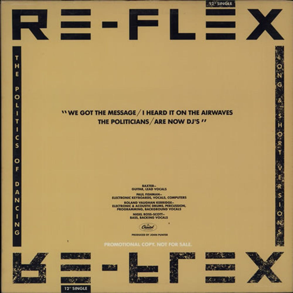 Re-Flex The Politics Of Dancing US 12" vinyl single (12 inch record / Maxi-single) REF12TH626680