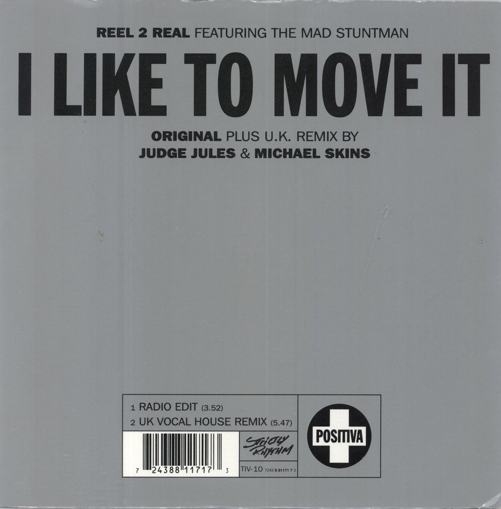 Reel 2 Real I Like To Move It UK 7" vinyl single (7 inch record / 45) TIV-10