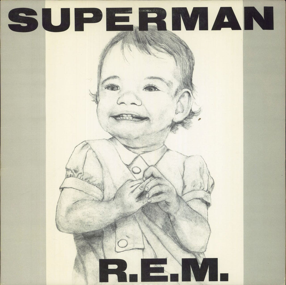 REM Superman - Gold Promo Stamped US Promo 12" vinyl single (12 inch record / Maxi-single) L33-17200