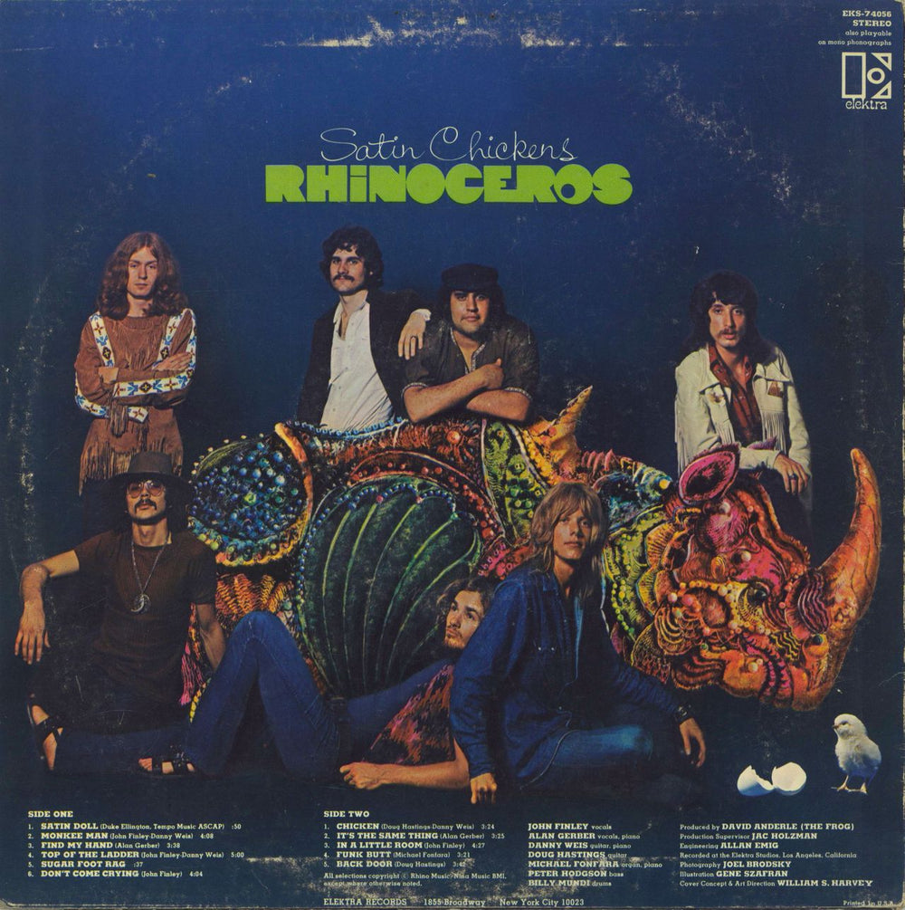 Rhinoceros Satin Chickens US vinyl LP album (LP record)